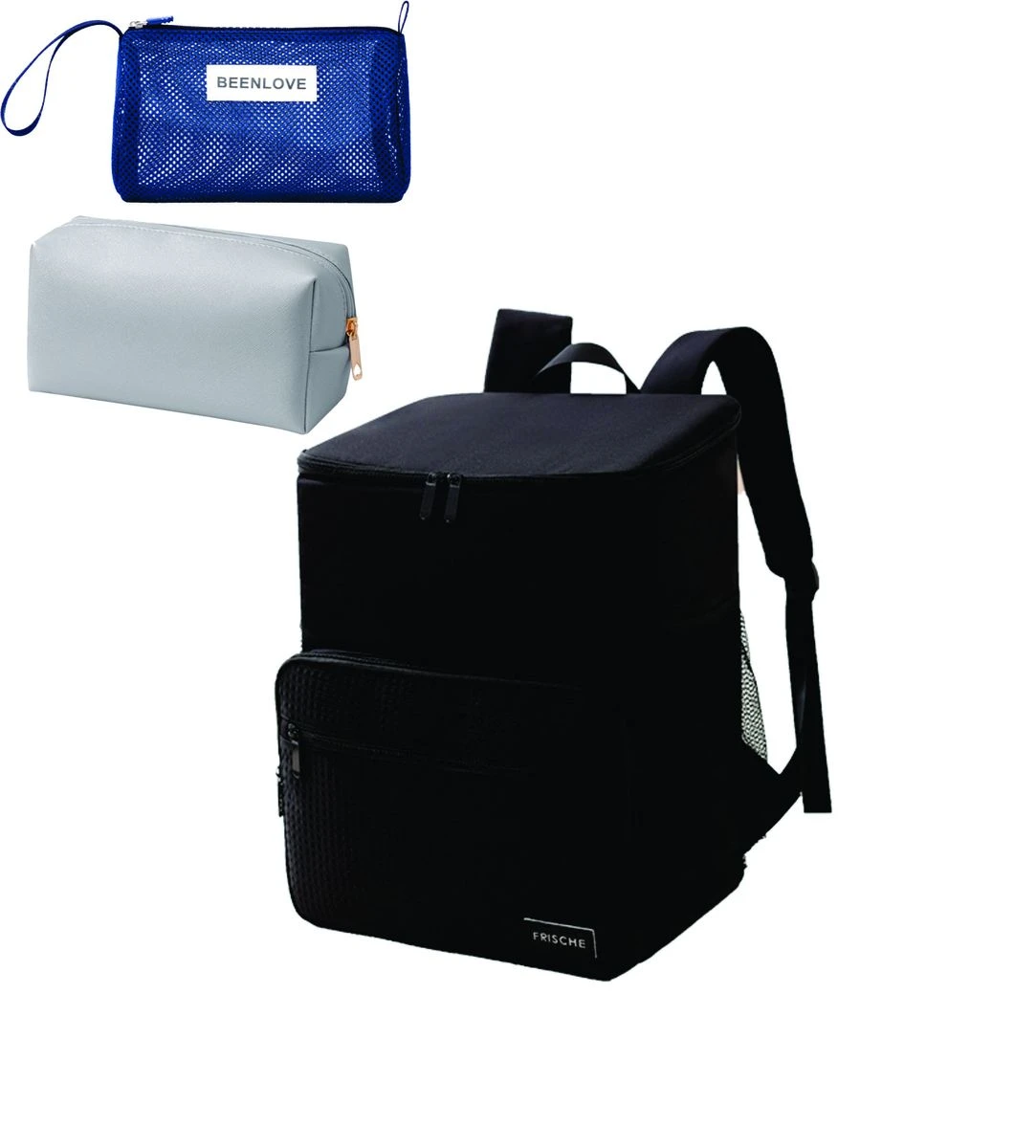 Leakproof Insulated Picnic Cooler Backpack, Thermal Backpack Fridge Bag - BLACK