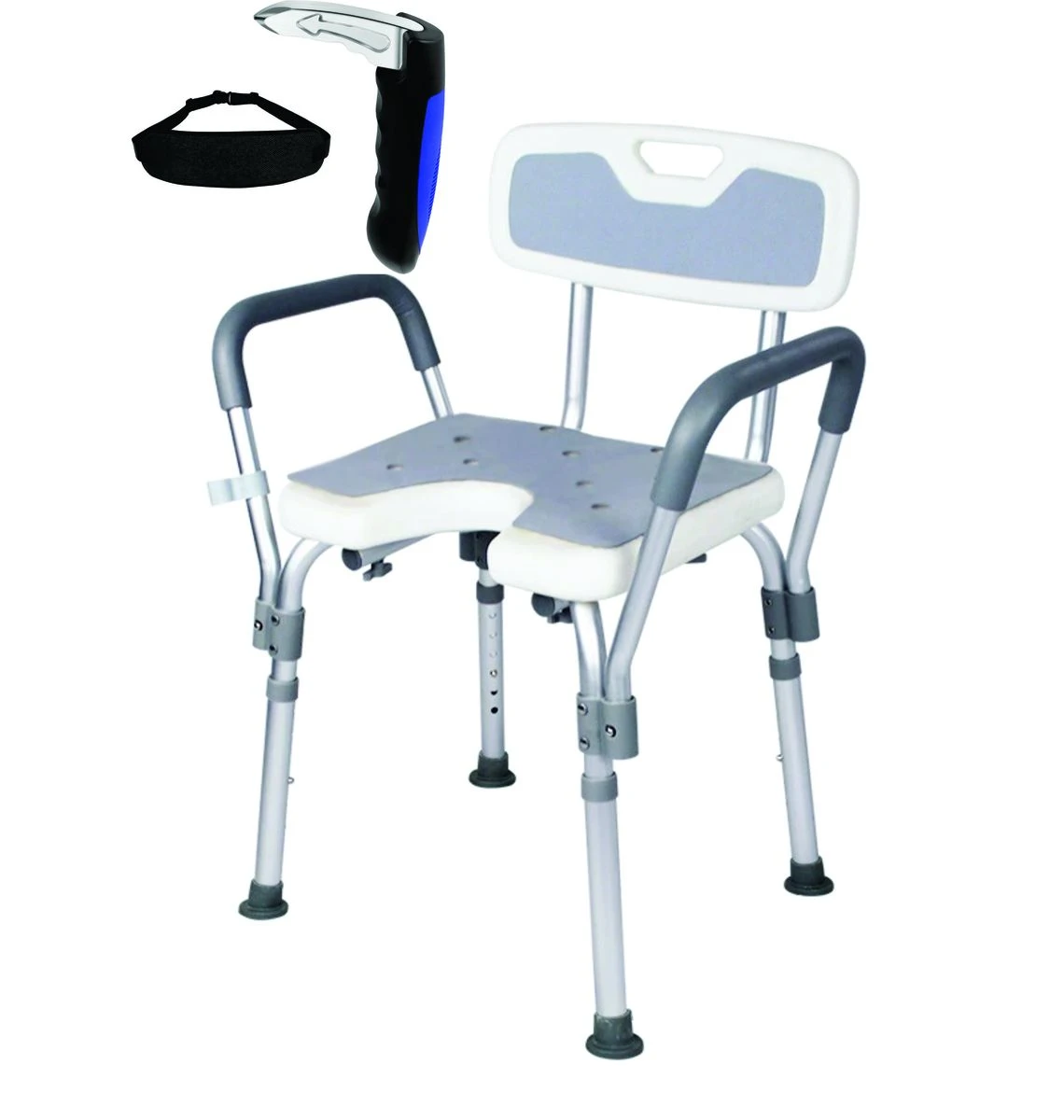 Height Adjustable Heavy Duty Safety Shower Seat for Elderly/Disabled