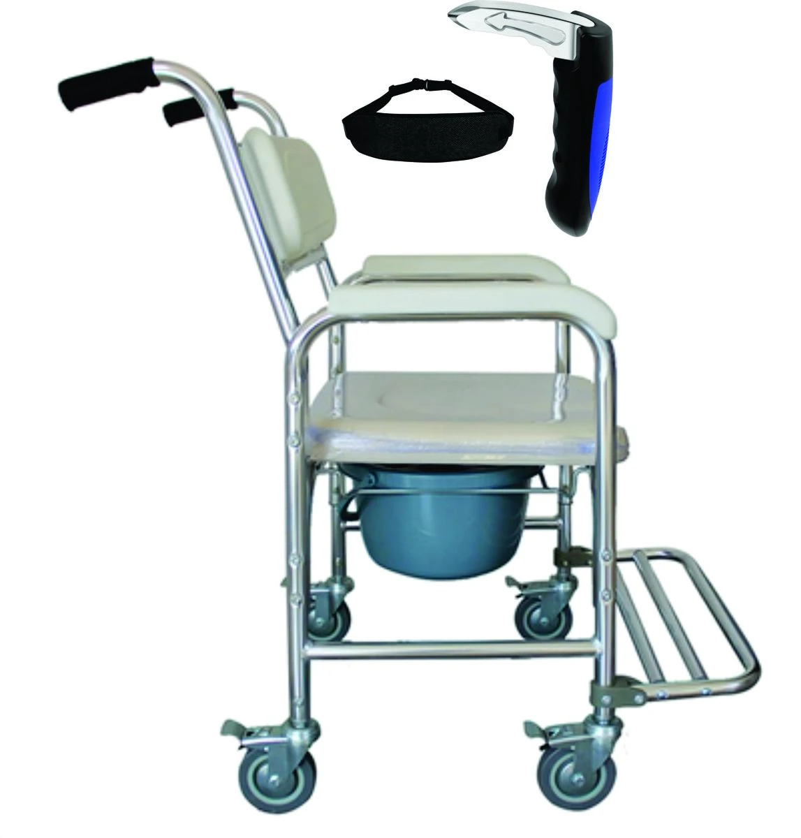 4in1 Toilet Bed Chair Shower Wheelchair for Adults/Senior/ Elderly/Disabled
