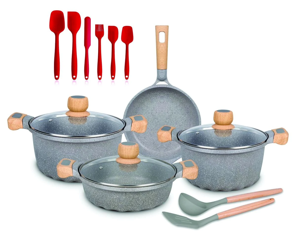 9-Piece Nonstick Granite Induction Kitchen Cookware Set