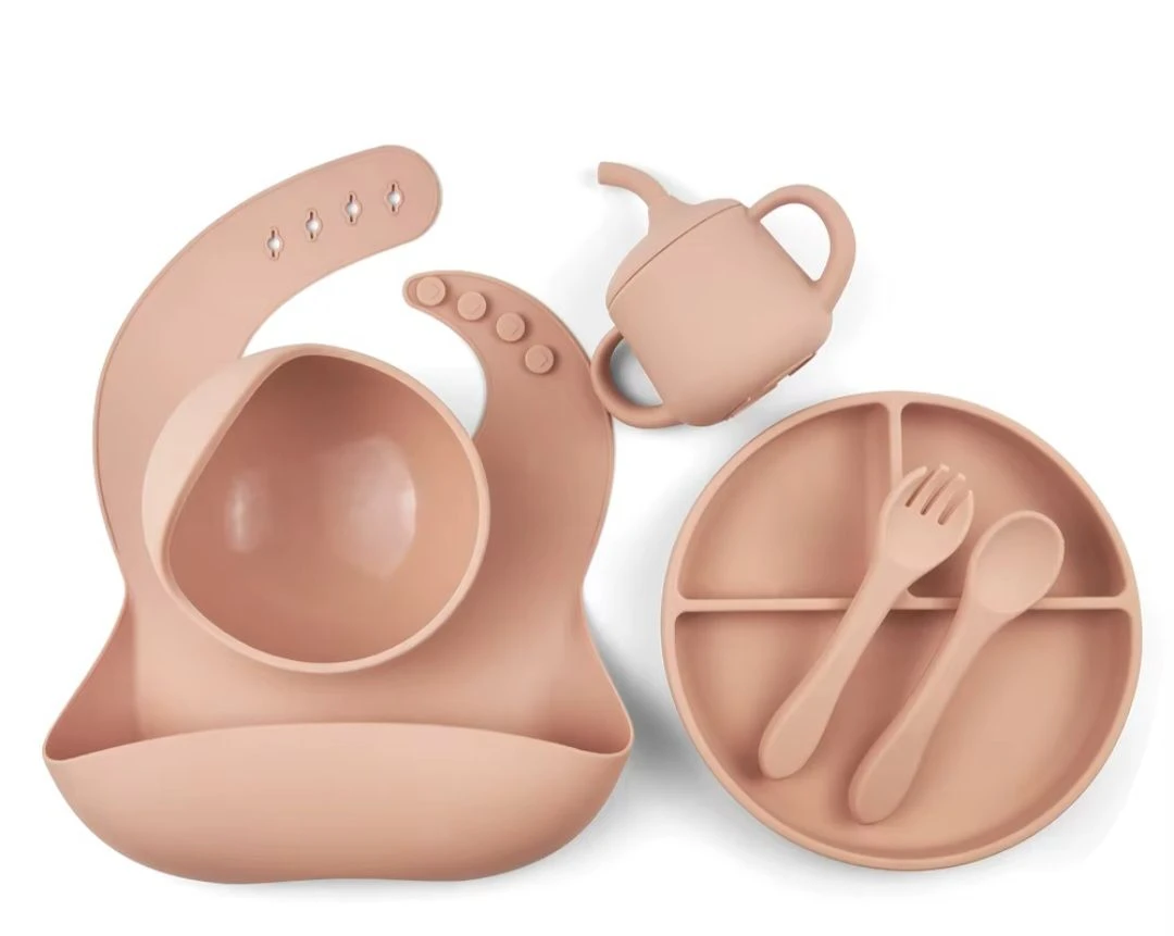 6 Piece BPA Free Silicone Baby Feeding Set