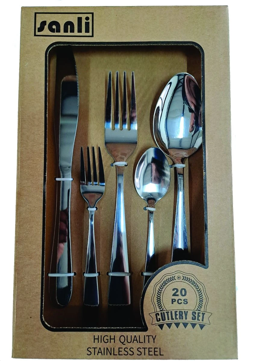 20pcs Sanli Silverware Flatware Stainless Steel Kitchen Cutlery Dinner Set