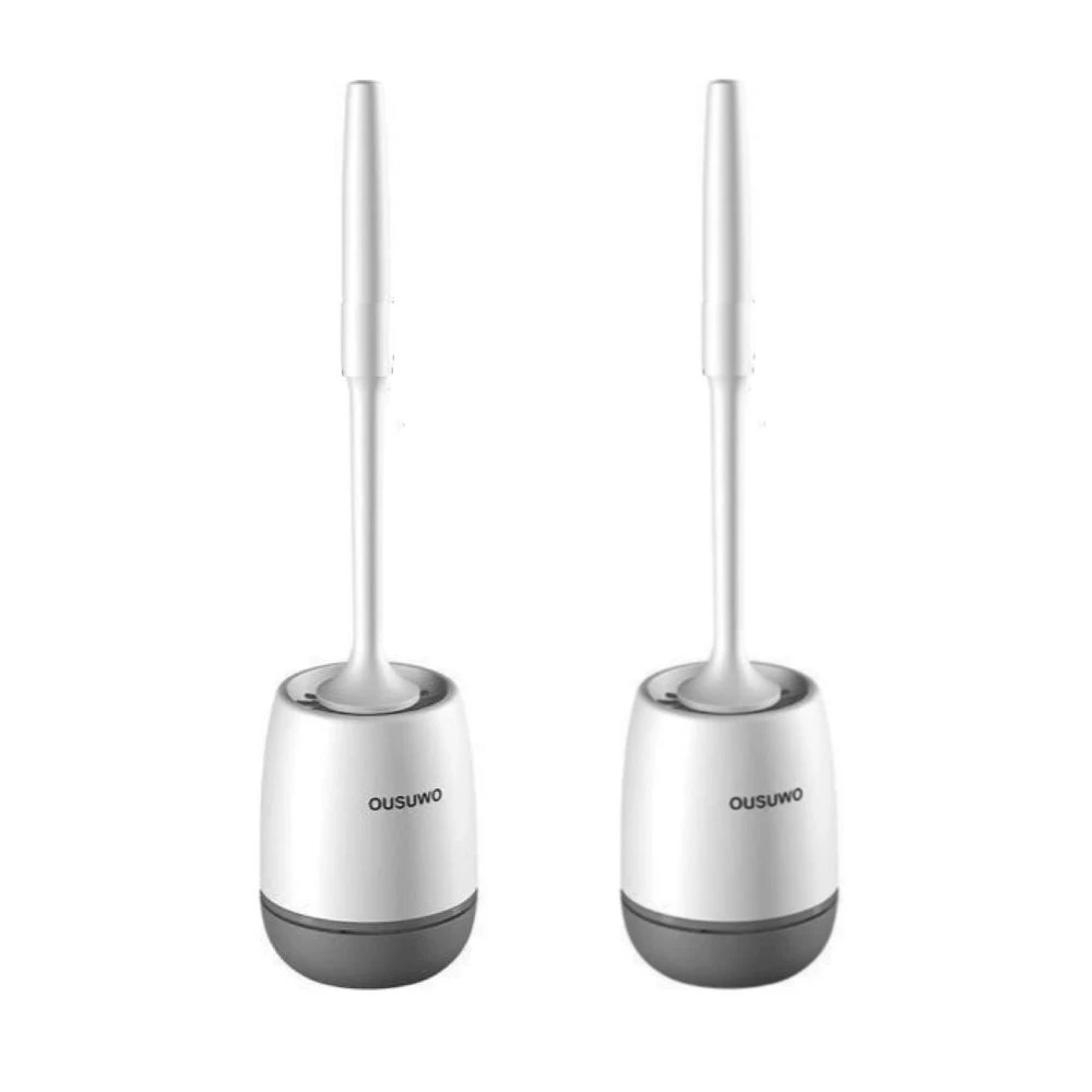 Home Bathroom Silicone Toilet Brush 43cm - Set of 2