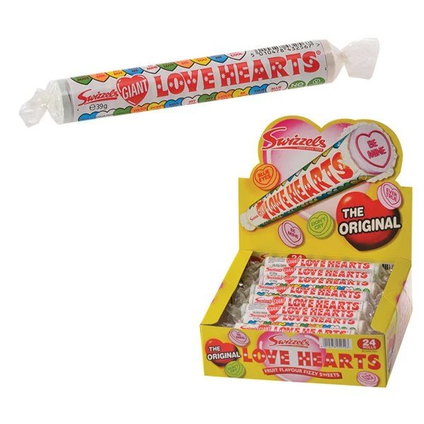Swizzels - Love Hearts - Large - Party Supplies - Sweets - 39g - 24 Pack