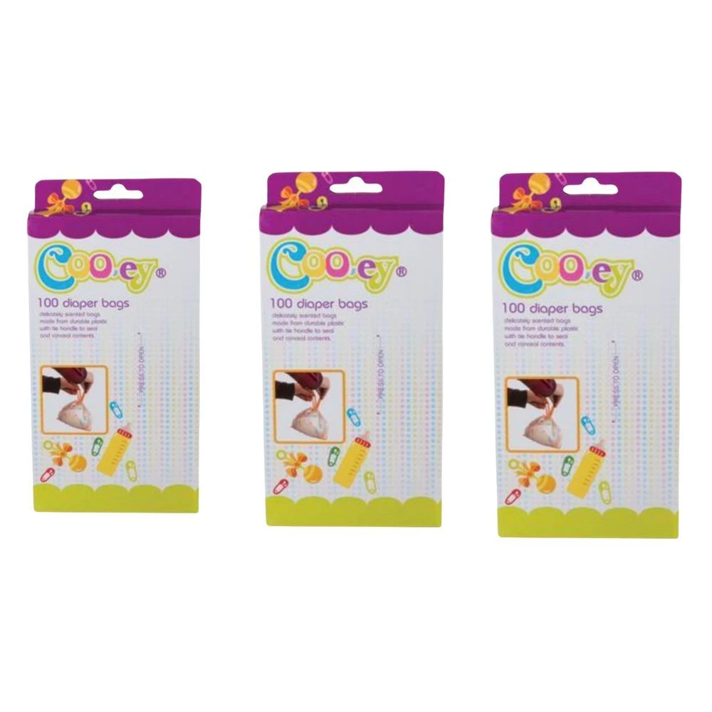 Cooey Diaper Disposal Bags 100 Piece - Pack of 3
