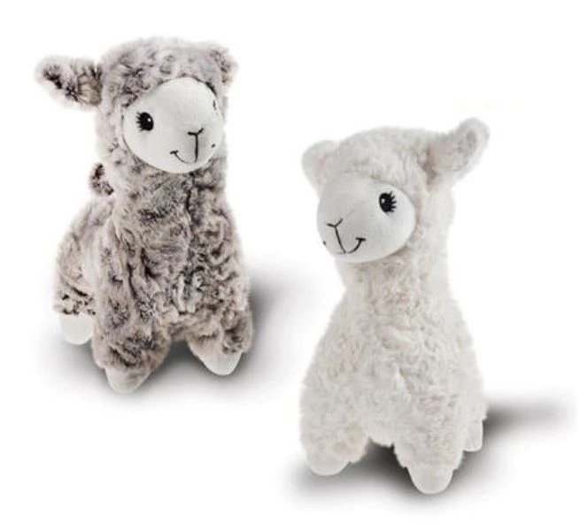 2 Plush Llama 26cm Super Soft Toy - White - Marbled