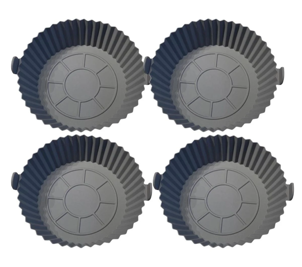 RevUp - Washable Air Fryer Silicone Floppy Liners - 4 Pack Grey