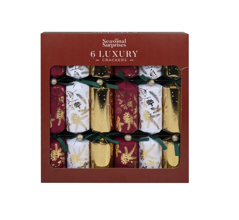 6 Piece Luxury Christmas/Xmas Crackers