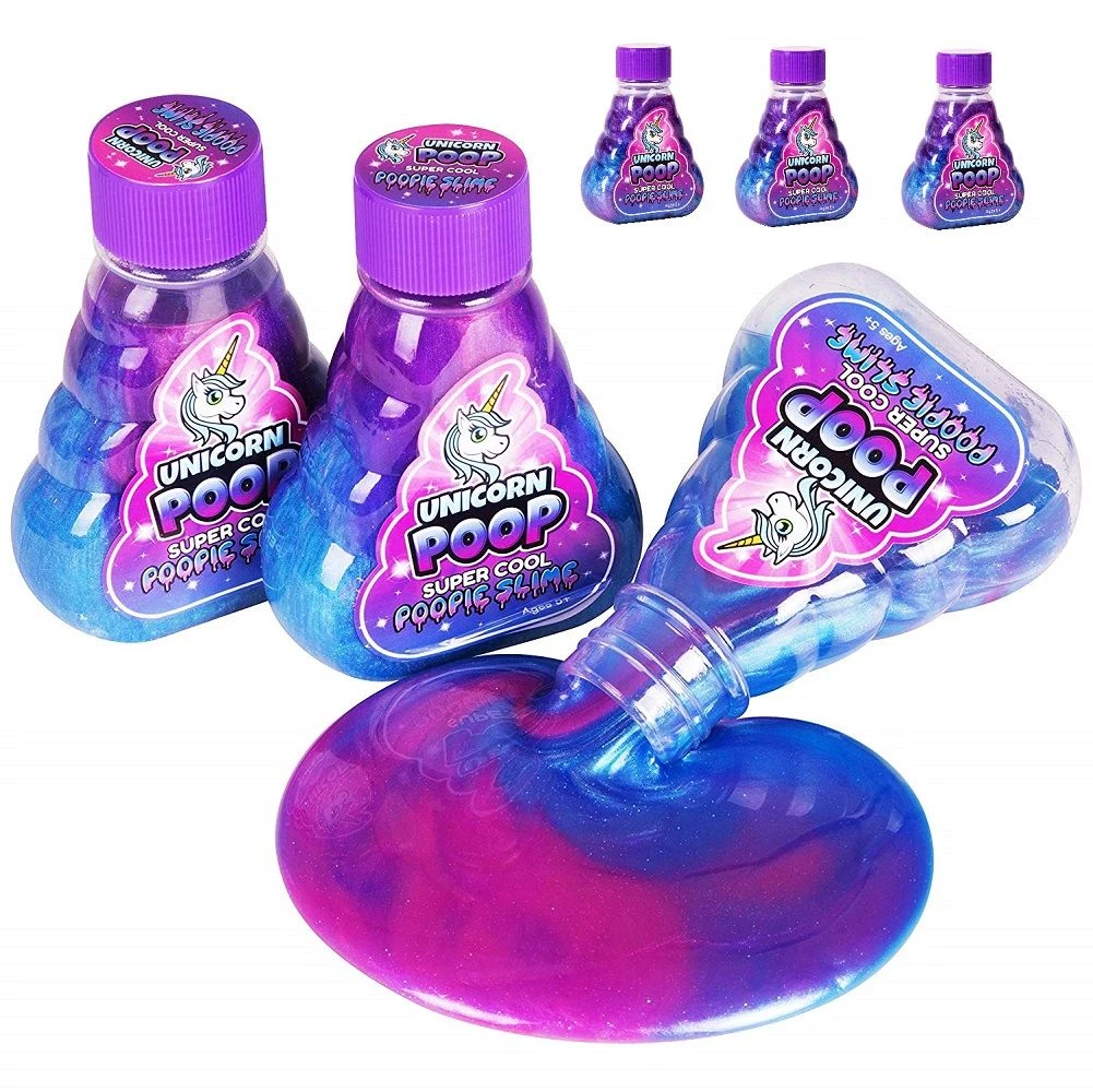 Emoji Unicorn Poopie Slime x 6