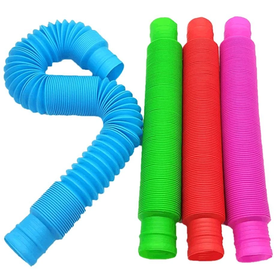 Playful Panda Colourful Fidget Stretch Tubes - 4 Pack