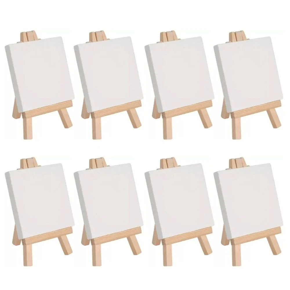 Mini Canvas & Easel 10cm x 10cm-Set of 8