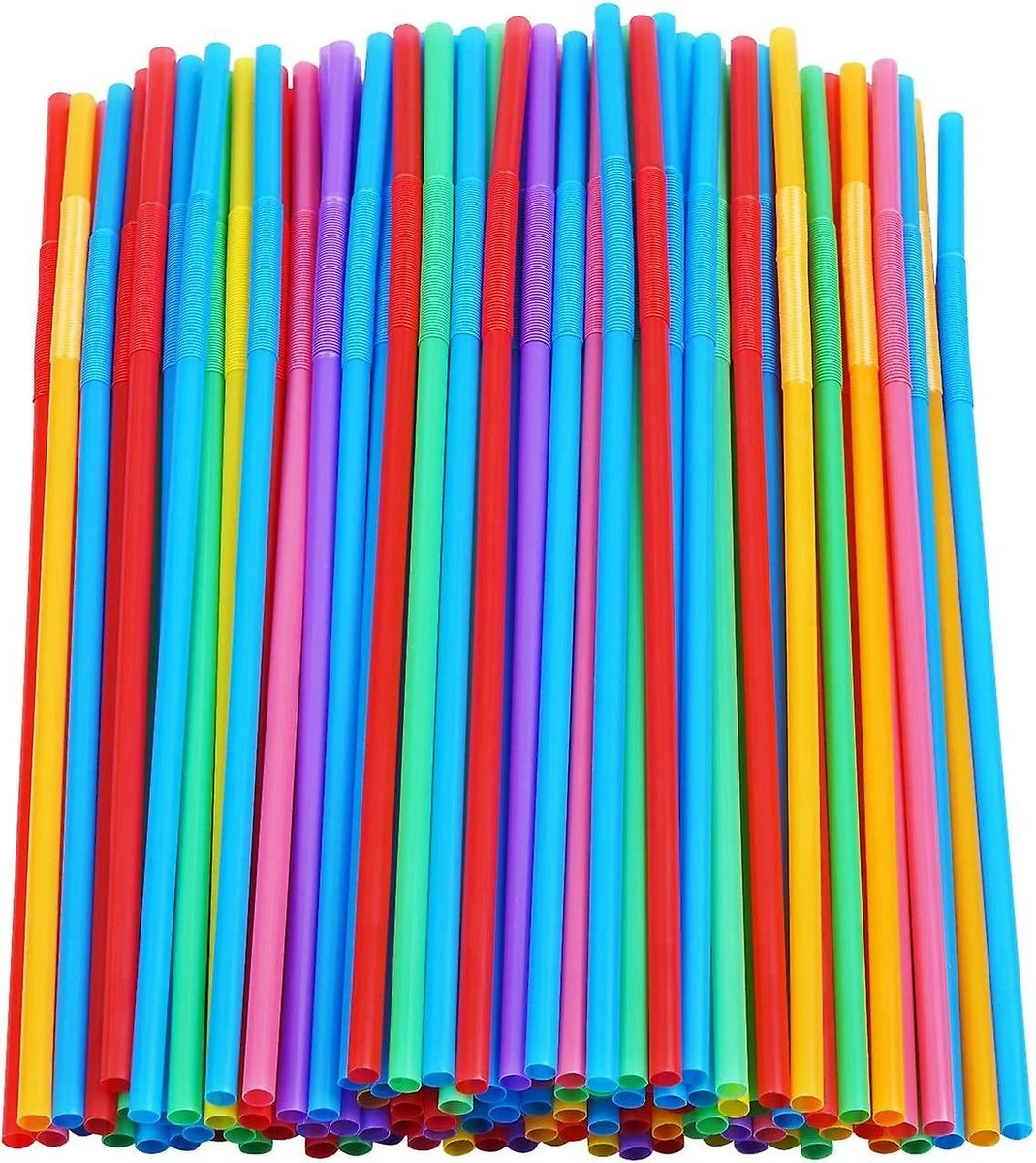 Artistic Straws Jumbo Reusable Straws Milkshake Colourful - 100 Pieces