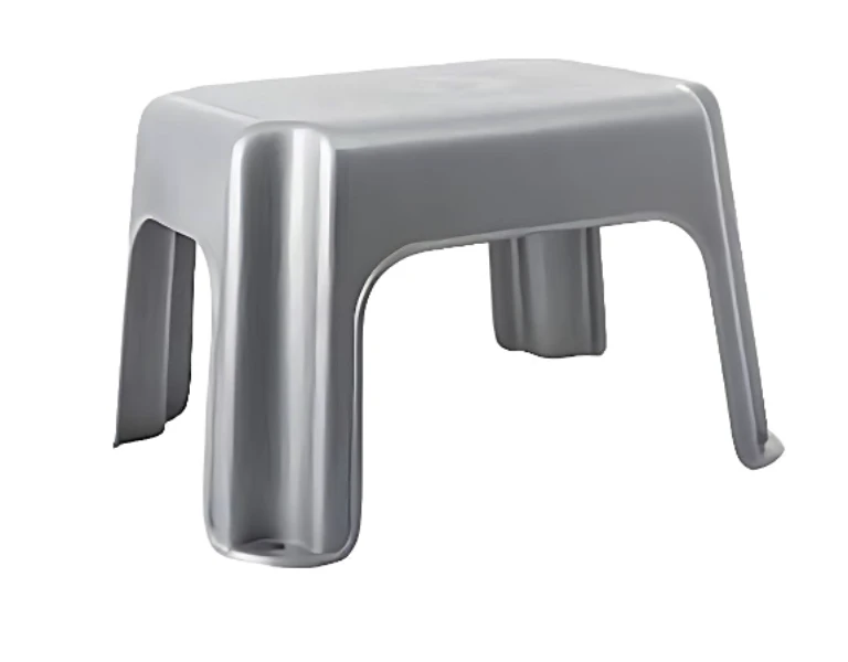 Grey Plastic Stepping Stool - 10 Inches