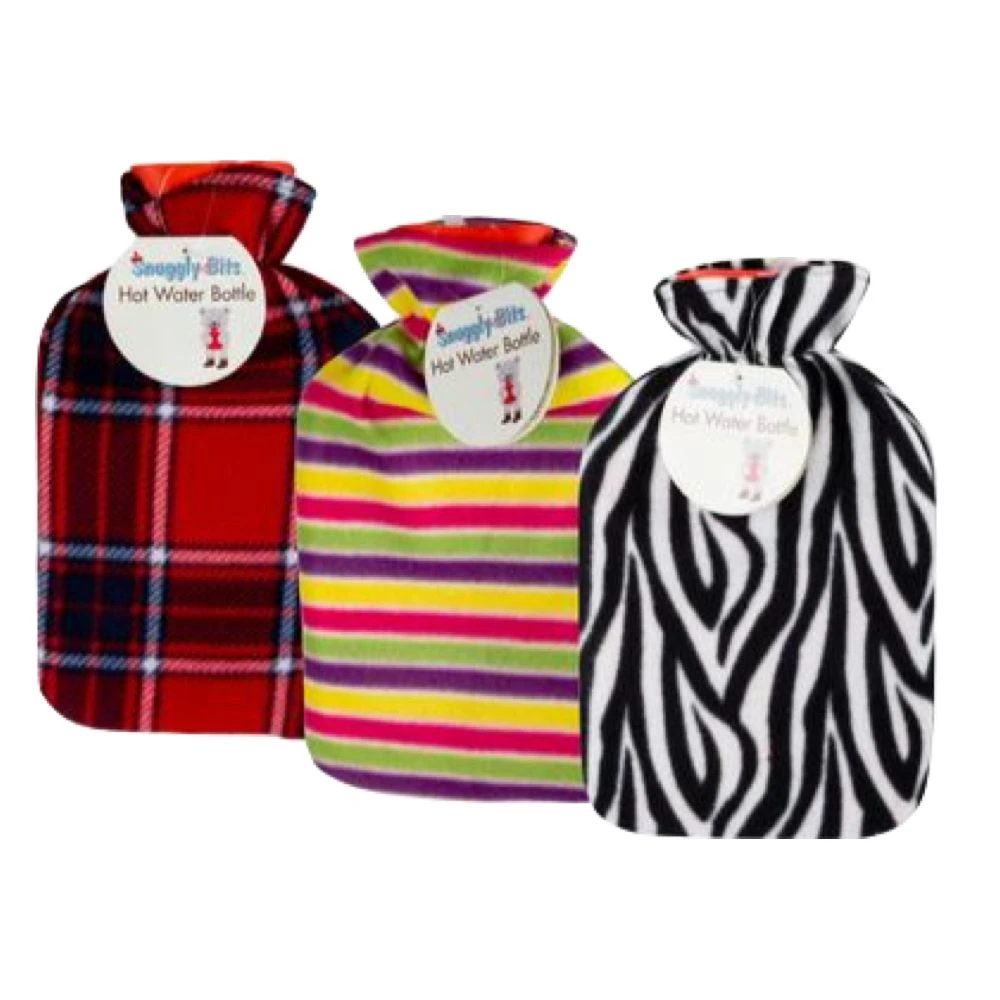 Home Hot Water Bottle With Fleece Cover Set of 3