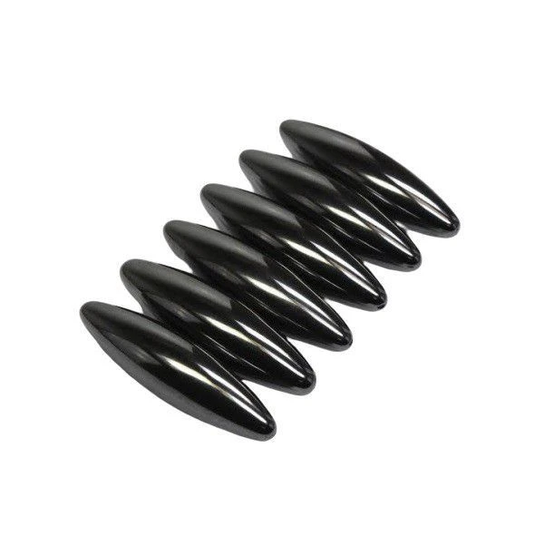 6 Black Magnetic Ferrite Oval Magnets