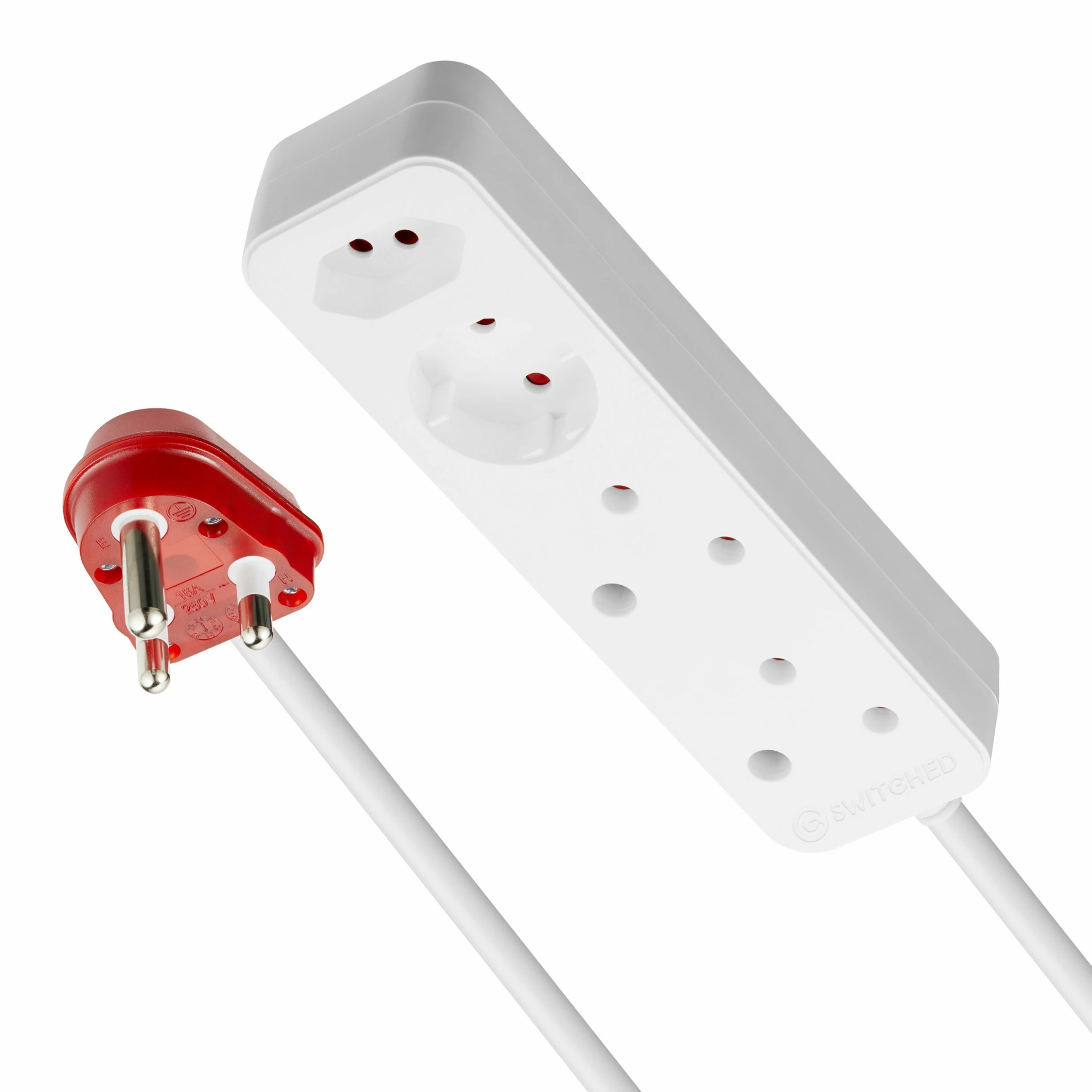 Switched High Surge Protection Multiplug 4 Way 0,5m