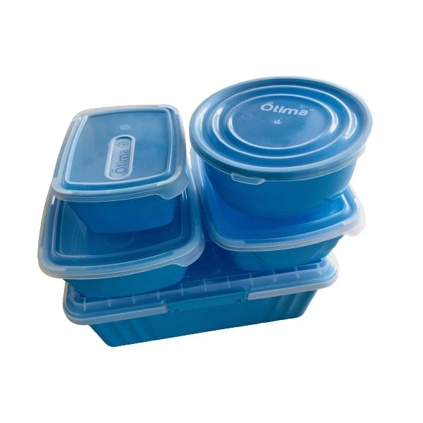 Storage Containers - BPA Free Plastic - Various Sizes (5 Piece)