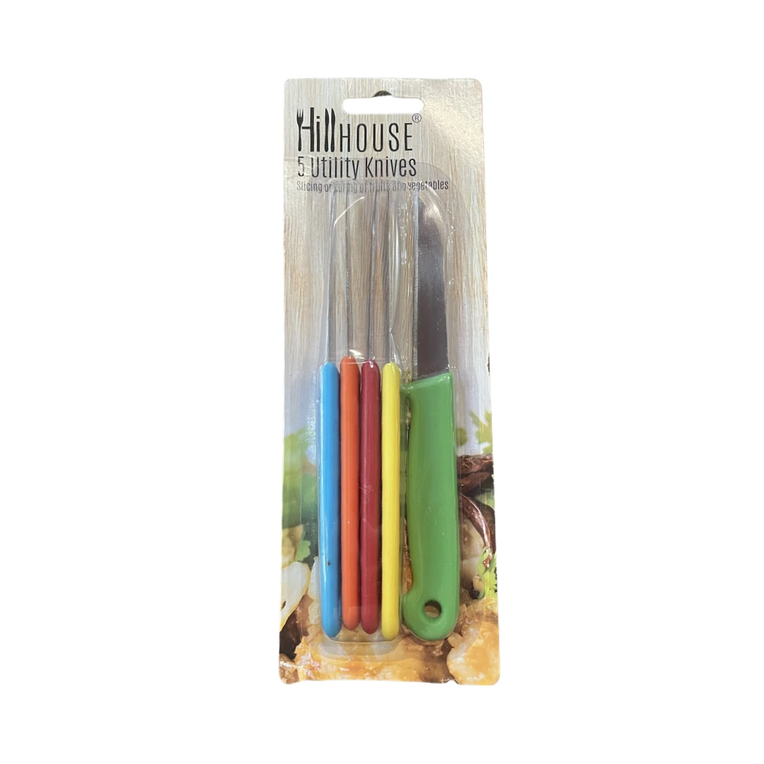 Knife-Set 5 Piece Utility Colours Hillhouse