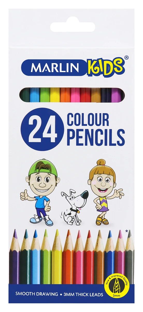 Marlin Kids 24 Colour Pencils