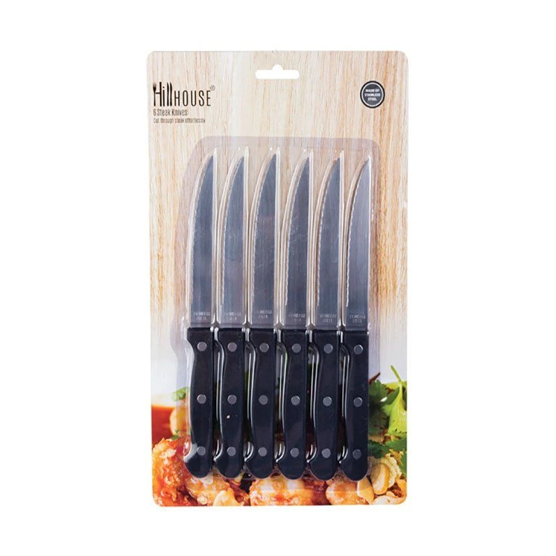 Hillhouse - Steak Knife Set - Kitchenware - Stainless Steel - 6 Piece
