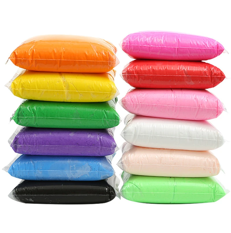 Super Modeling Light Air Kids Art Crafting Clay 12 Colours