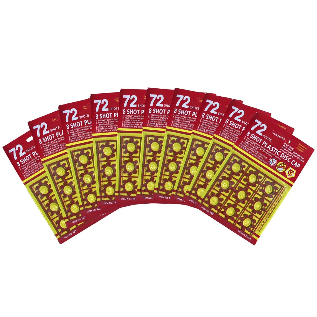 10 Packs of 72 Shot Caps
