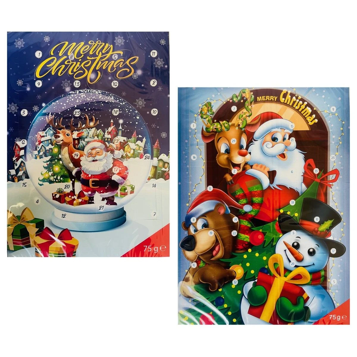 Christmas Milk Chocolate Advent Calendar 75g each (Set of 2) - 1 Pack