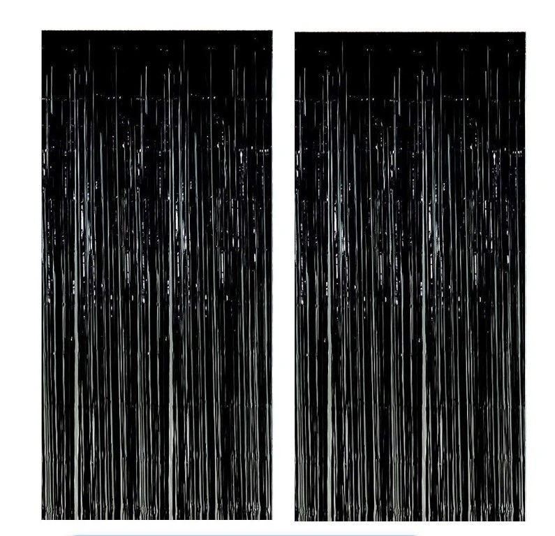 2 Pack Party Foil Fridge Curtain Backdrop Decoration - 1m x 2m