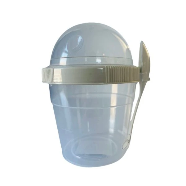 BPA Free Breakfast On the Go Cup & Spoon Set - 500ml (13cm x 11cm)