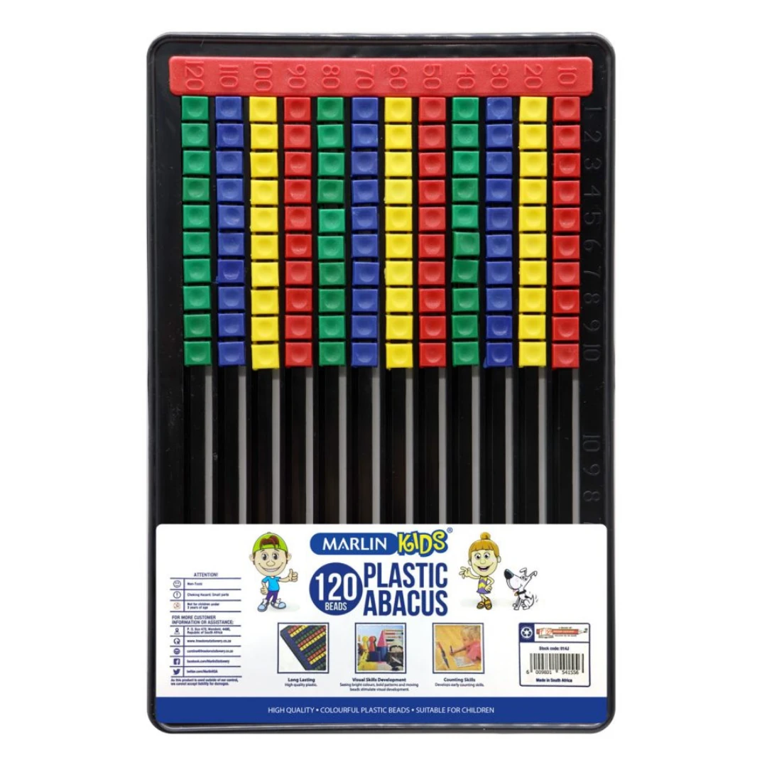 Marlin Kids Plastic Abacus - 120 Beads Flat Board
