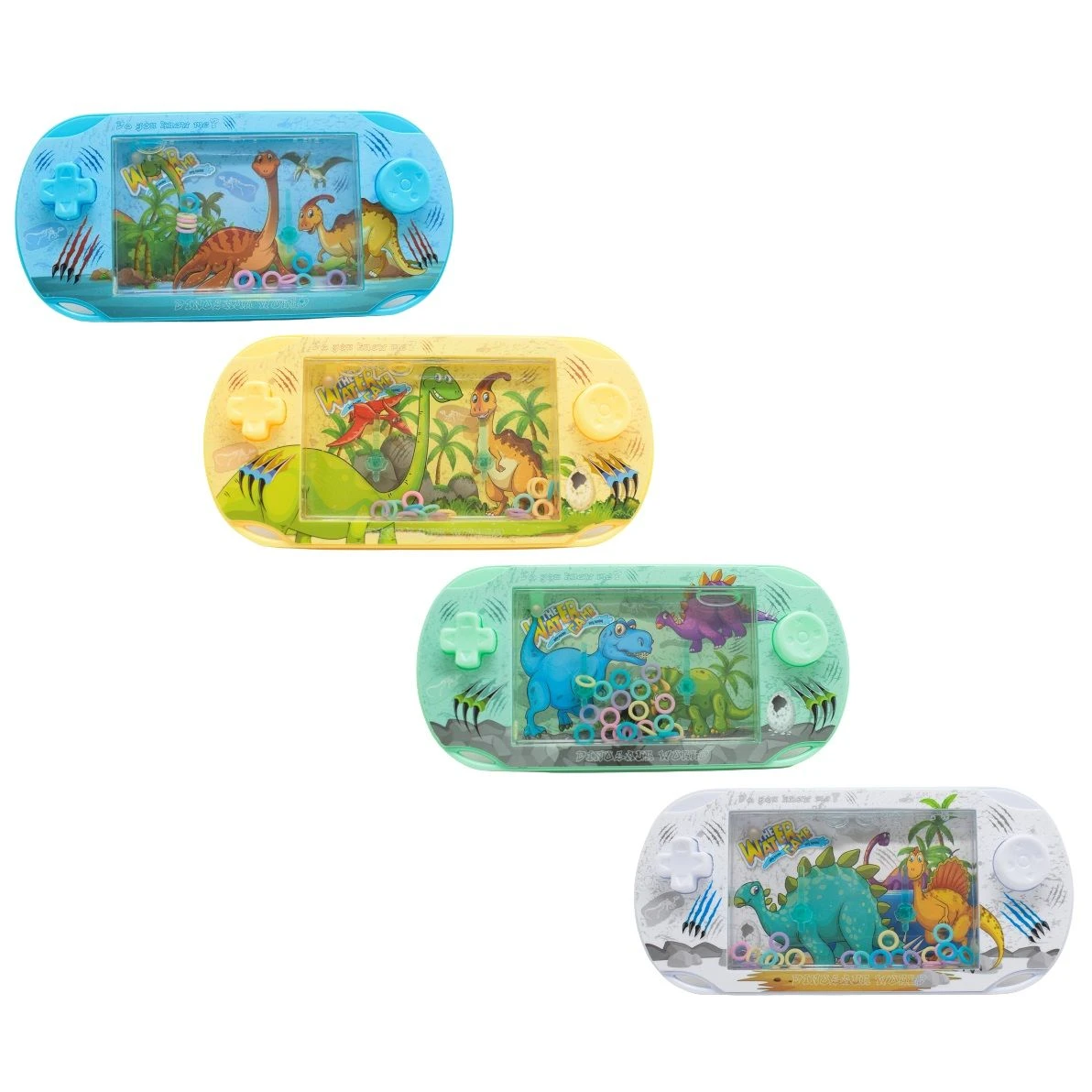 Dinosaur Ring Toss Water Game for Kids - Fidget Toy - Set of 4