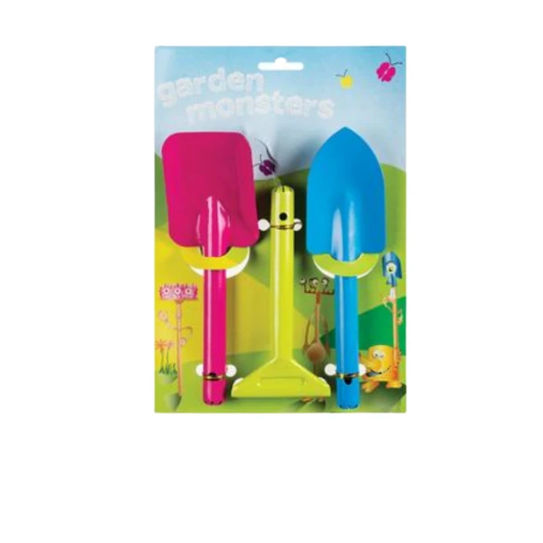 Garden Monsters - 3pc Steel Kid's Garden Planting Mini Play Tool Set