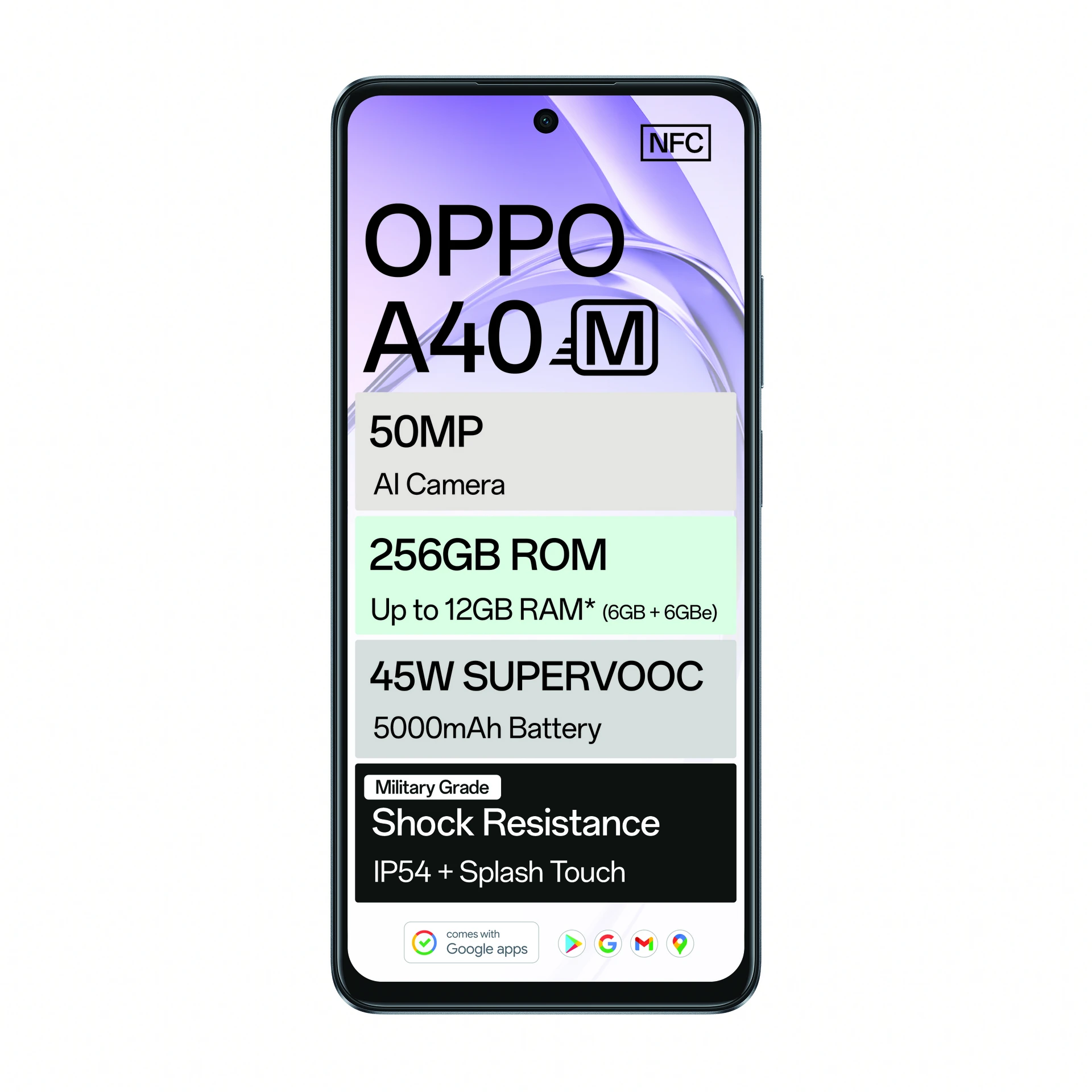 OPPO A40m 256GB Sparkle Black