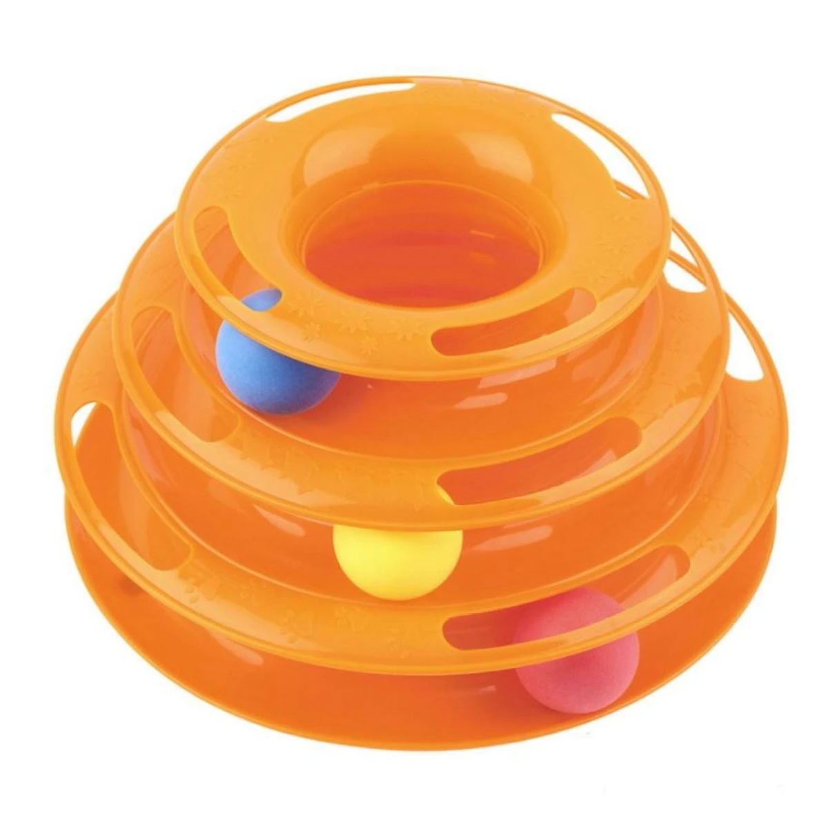 Cat Toy Tower Track 3 Level Interactive Ball Toy