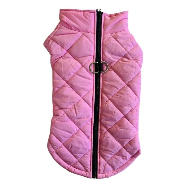 Water Resistant Winter Dog Jacket 100% Polyester Fleece (Pink)