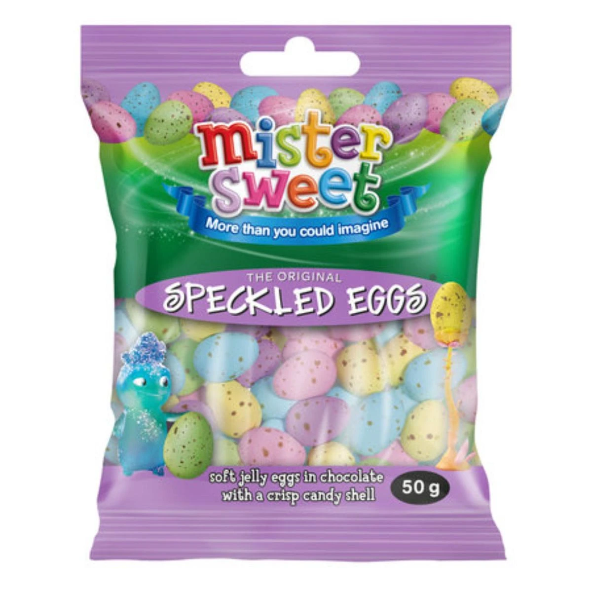 Mister Sweet Speckled Chocolate Eggs - Pack of 12 (50g Each)