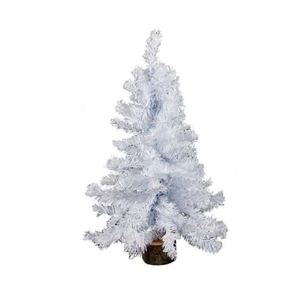 Tabletop Christmas Tree with Wooden Base 45cm (White)