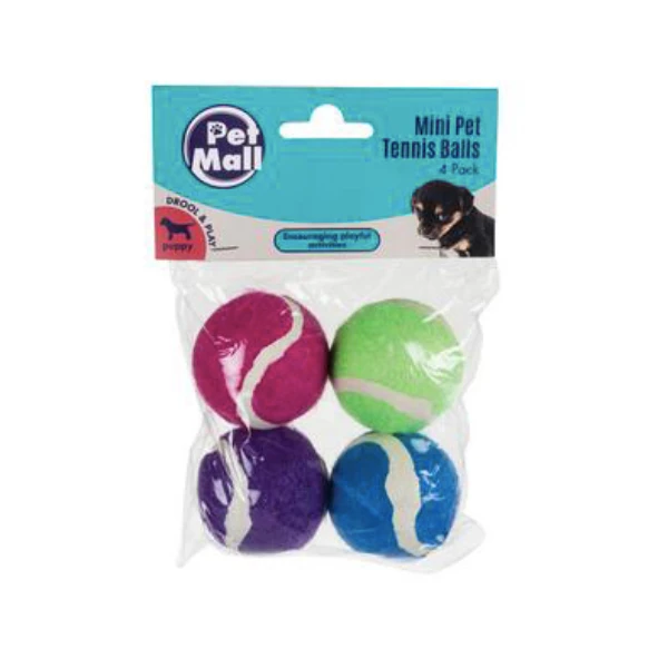 Pet Mall Toys - Mini Tennis Balls 4 Pack