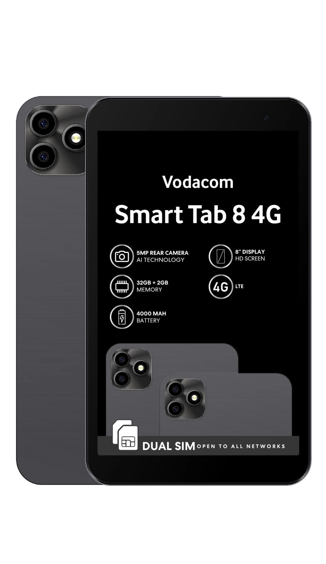 Vodacom Smart Tab 8 Black Network Locked