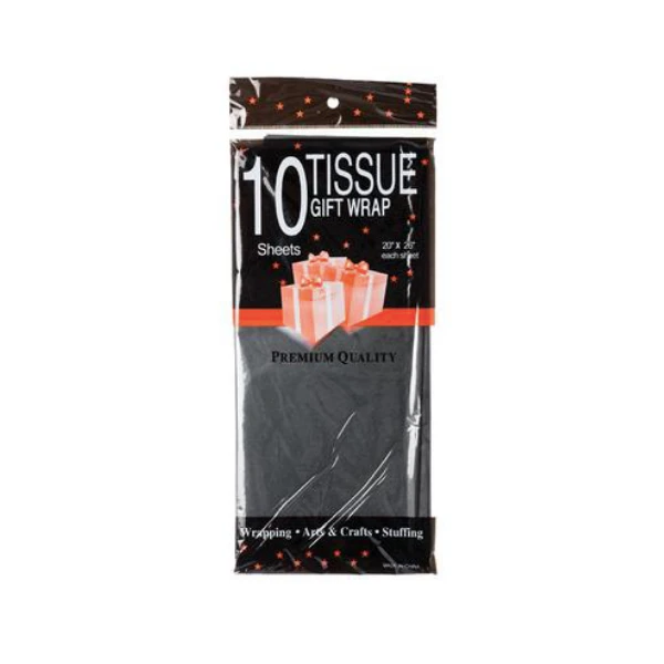 Premium Quality Stationary- Black Tissue Paper x 2