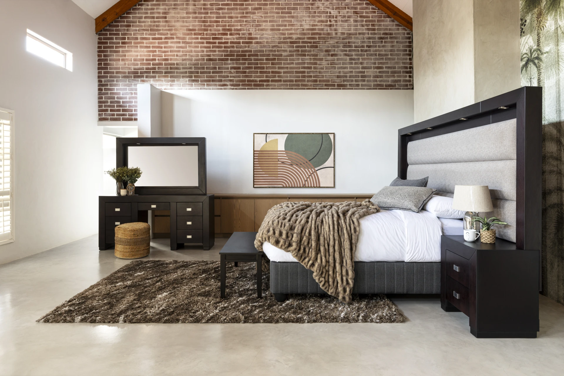 Layla 3 Piece Bedroom Suite, Wallnut