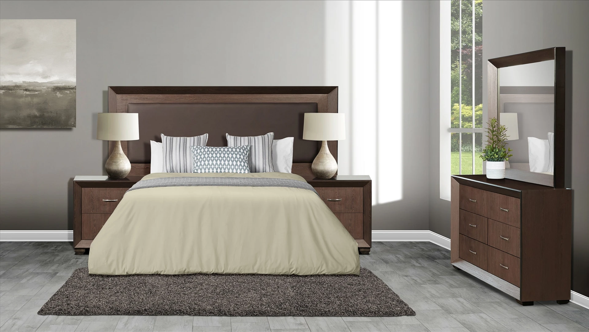 Elwood 2 Piece Bedroom Suite, African Wenge