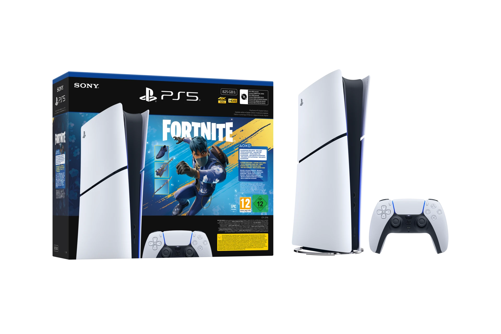 PS5 Slim Digital + Fortnite Console Bundle