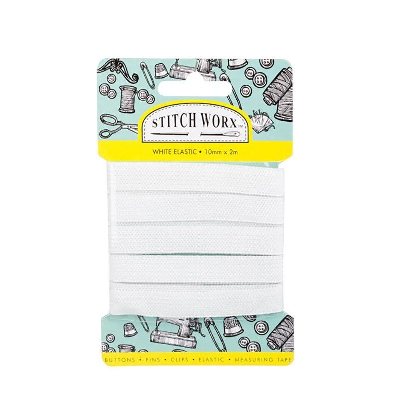 Haberdashery - Elastic - White - 10mm x 2m