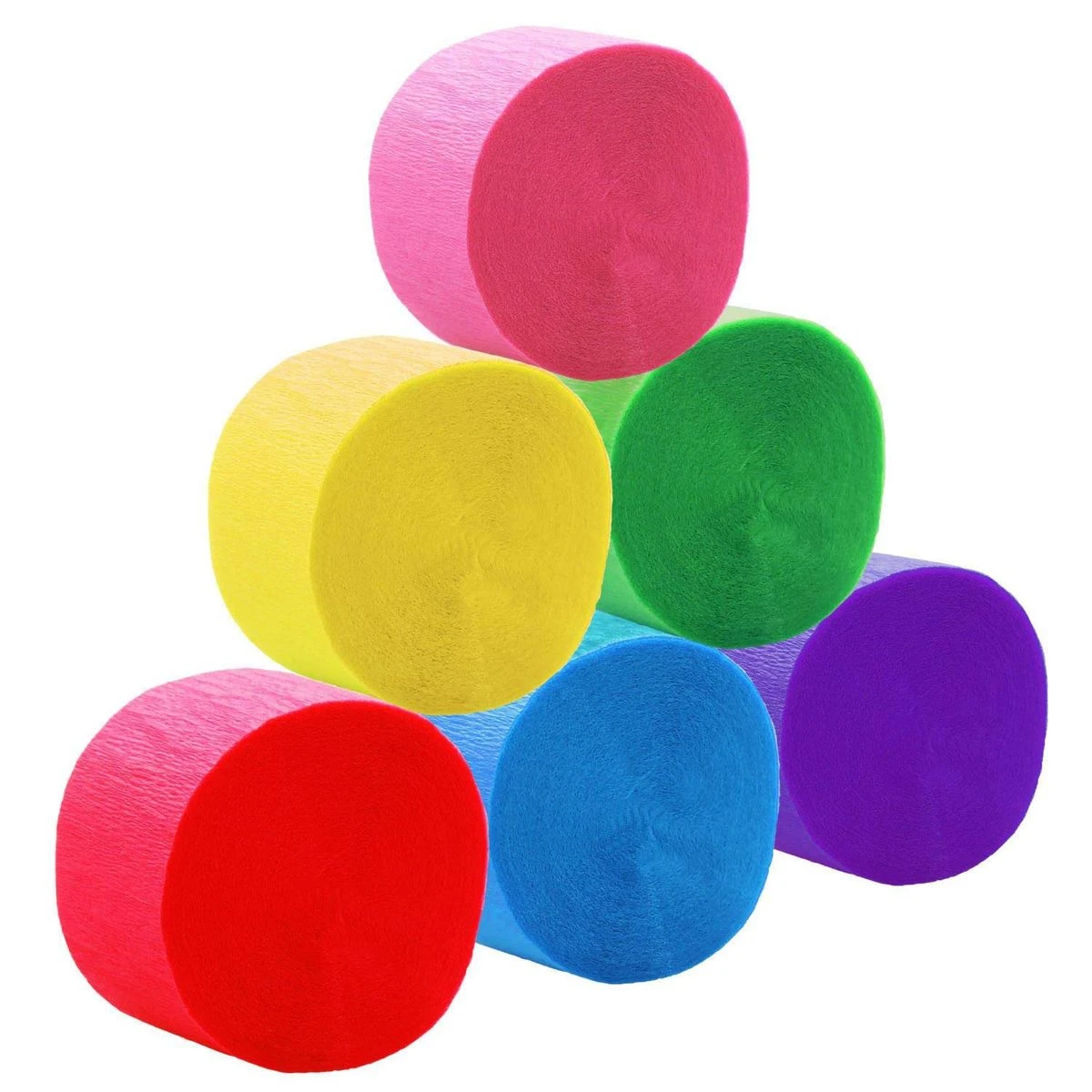 Party Streamers 2.5cm x 10m - 6 Rolls per Pack - Set of 2