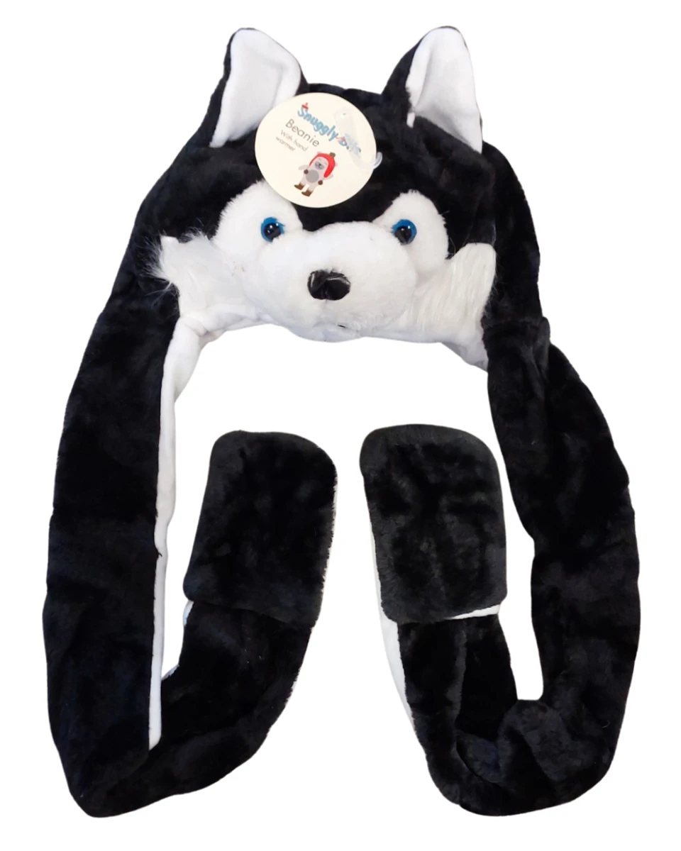 Husky Beanie with Hand Warmer