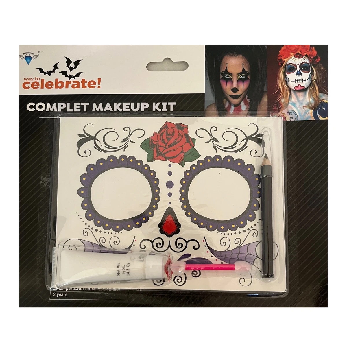 Halloween & Festival Face Art Makeup Kit - Day of the Dead