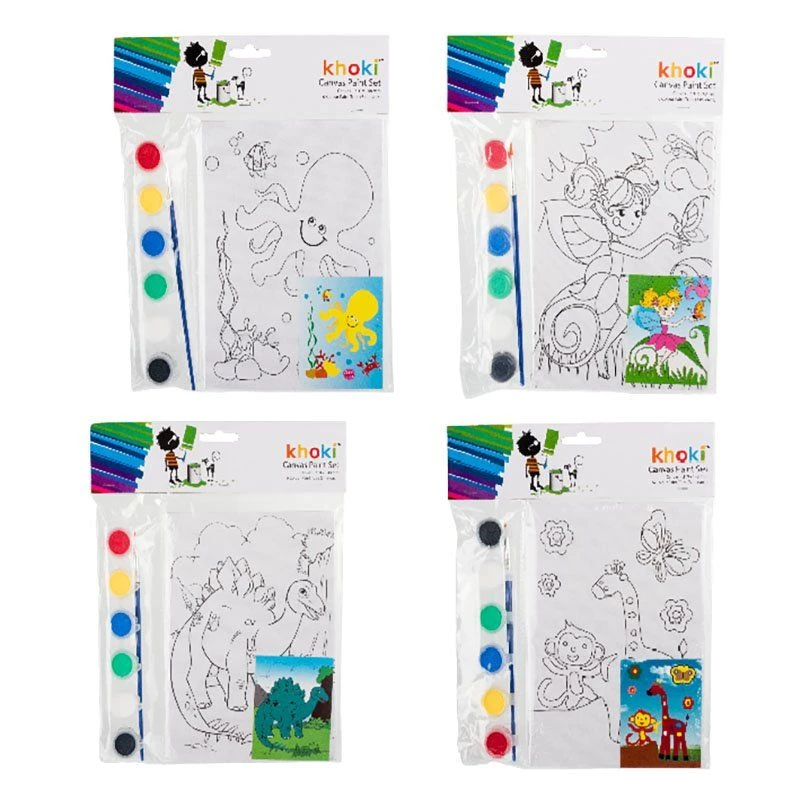 Bulk Pack x 4 Art+Craft Paint Canvas Printed Set