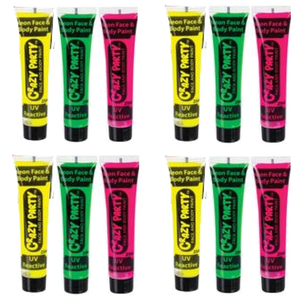 Craft Dress Up Face Paint Neon Set of 12