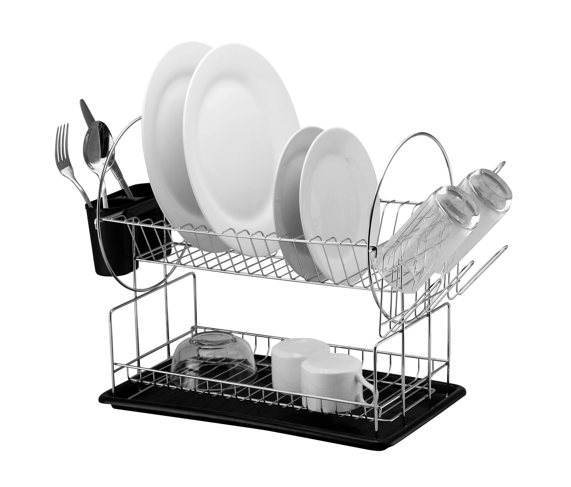 Casa Catania 2 Tier Chrome Dishrack